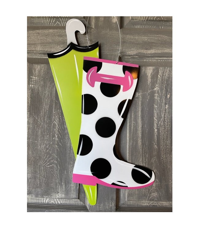 Steel Southern Designs - Wholesale Door Hanger - Rainboot Door Hanger1