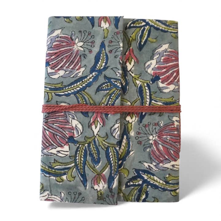 Fabric-covered notebook with print No. 2 for wholesale by Claire Beaugrand