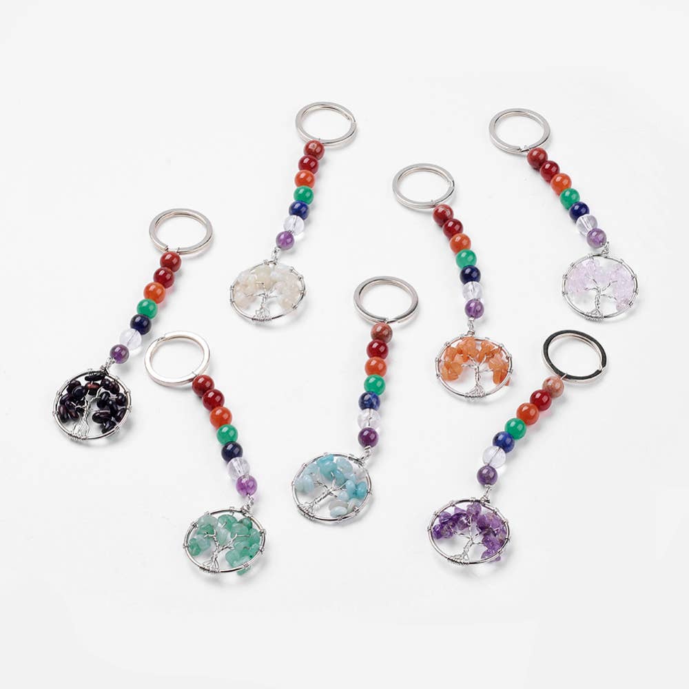 VIE – wholesale Keychain – Unisex – Mixed Gemstone Keychain2