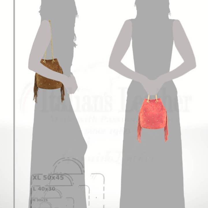 ITALIAN'S LEATHER - Wholesale Shoulder bag – women's - Flora ² Suede leather shoulder bag11