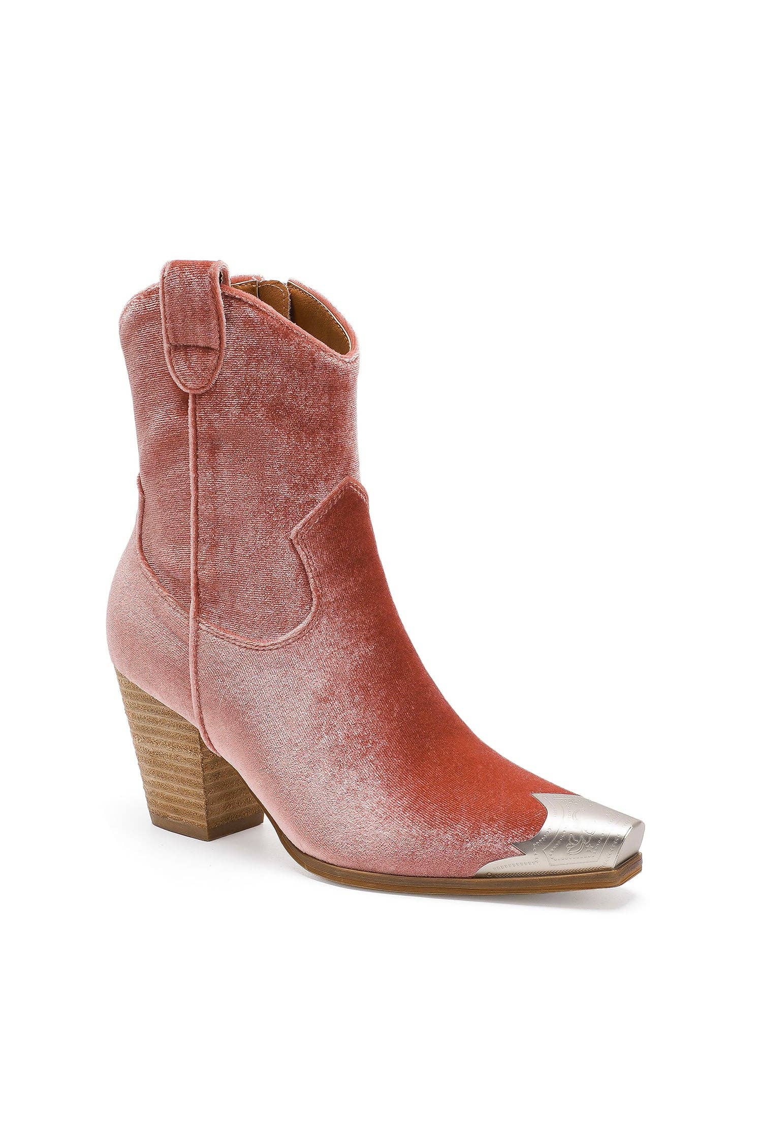 BEAST FASHION - Wholesale Cowboy Boots - Women's - DAKOTA-01-V Velvet Western Ankle Boots1