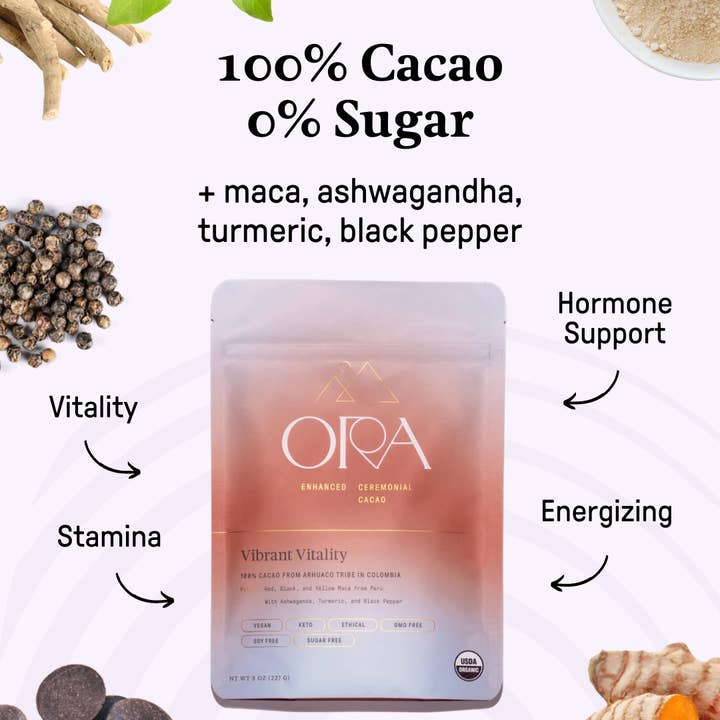 Ora Cacao - Wholesale Hot Cocoa Mix/Kit - Vibrant Vitality Cacao - Organic Ceremonial Chocolate
