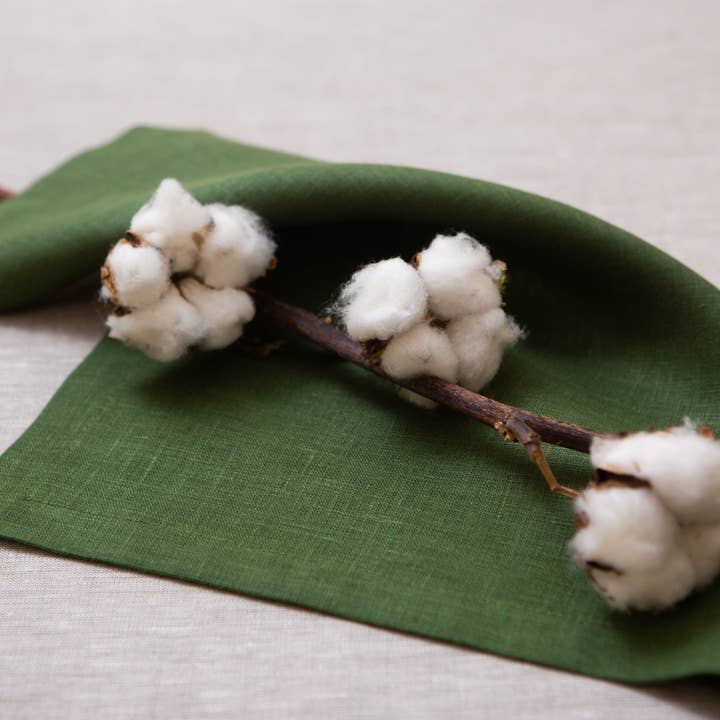 CoolLinen - Wholesale Dinner & Cloth Napkin - Green organic linen napkins.3