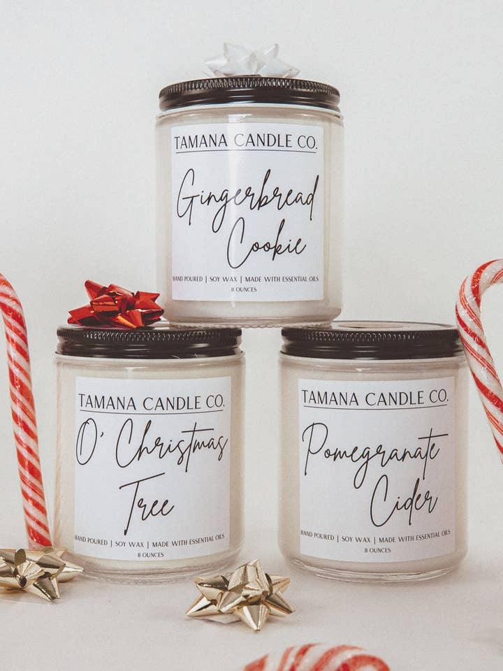 Gingerbread Cookie 8oz for wholesale by Tamana Candle Co.