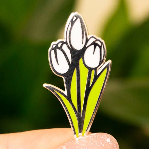 Épinglette en émail dur de tulipes, épingle de plante, épingle en émail pour la vente par Creative Goodie