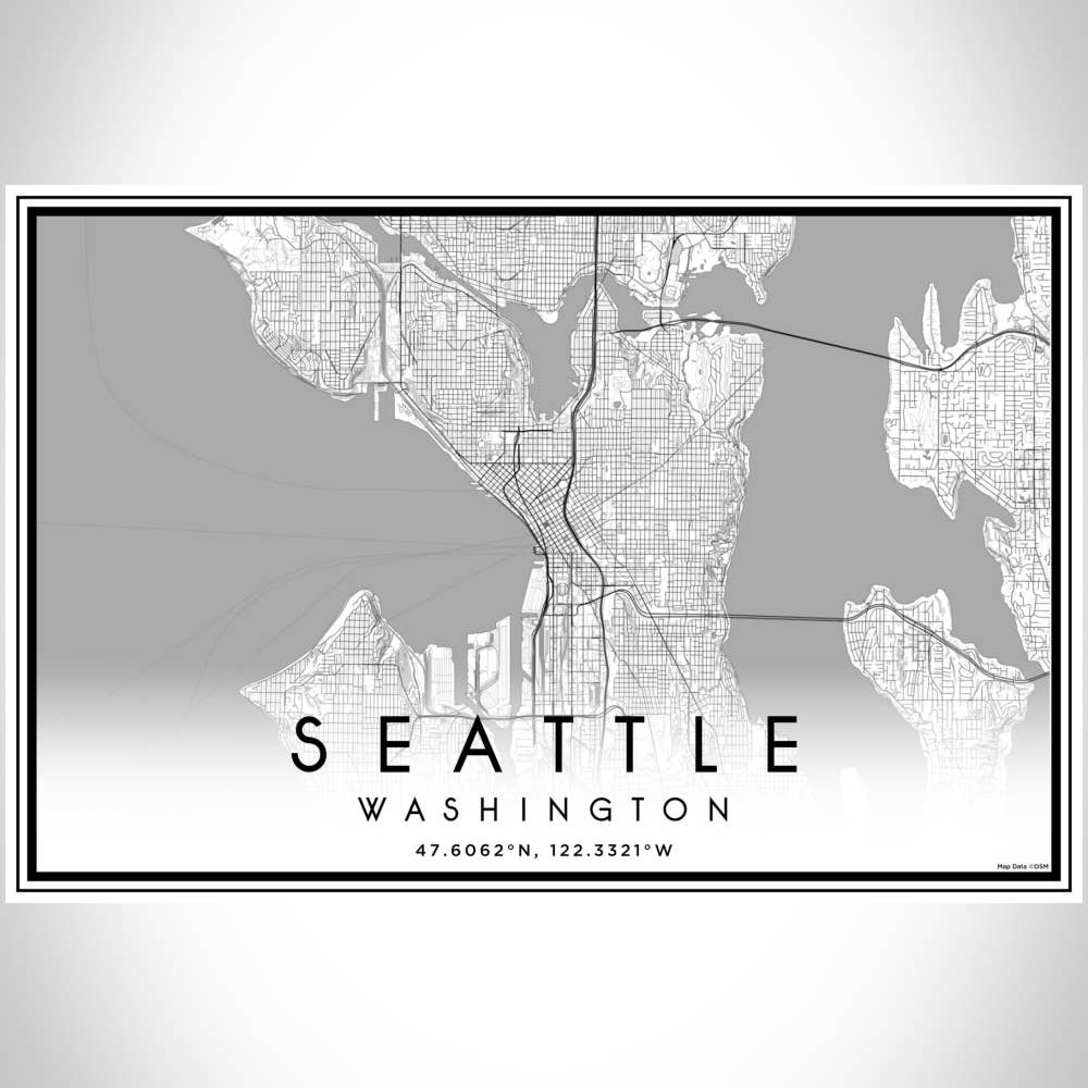 JACE.design - Wholesale Art Print - Seattle WA Map Print Classic3