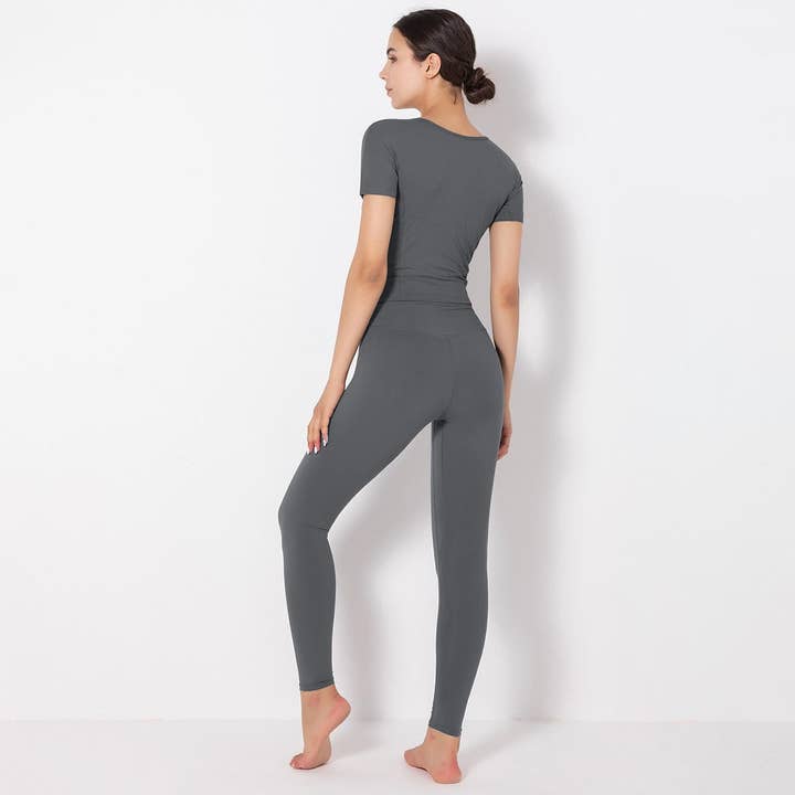 Active by Anna-Kaci - Wholesale Activewear Set - Women's - Side to Side Sculpting Set (two-piece set)25