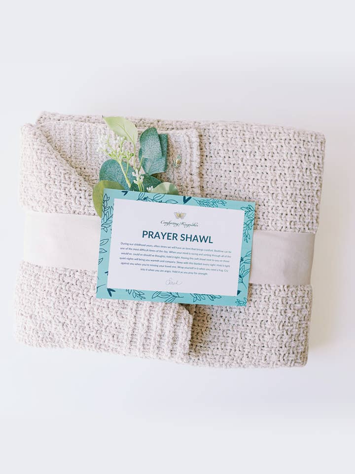 Chenille Emotional Support Prayer Shawl Wrap Throw Blanket  for wholesale by Comforting Keepsakes