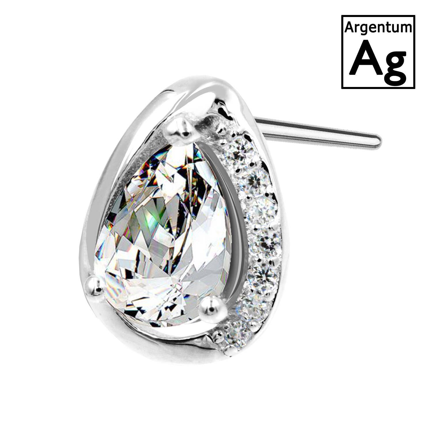 Awaken - Wholesale Stud/Post Earrings - 925 Silver Stud Earrings - Water Drop - POS-004