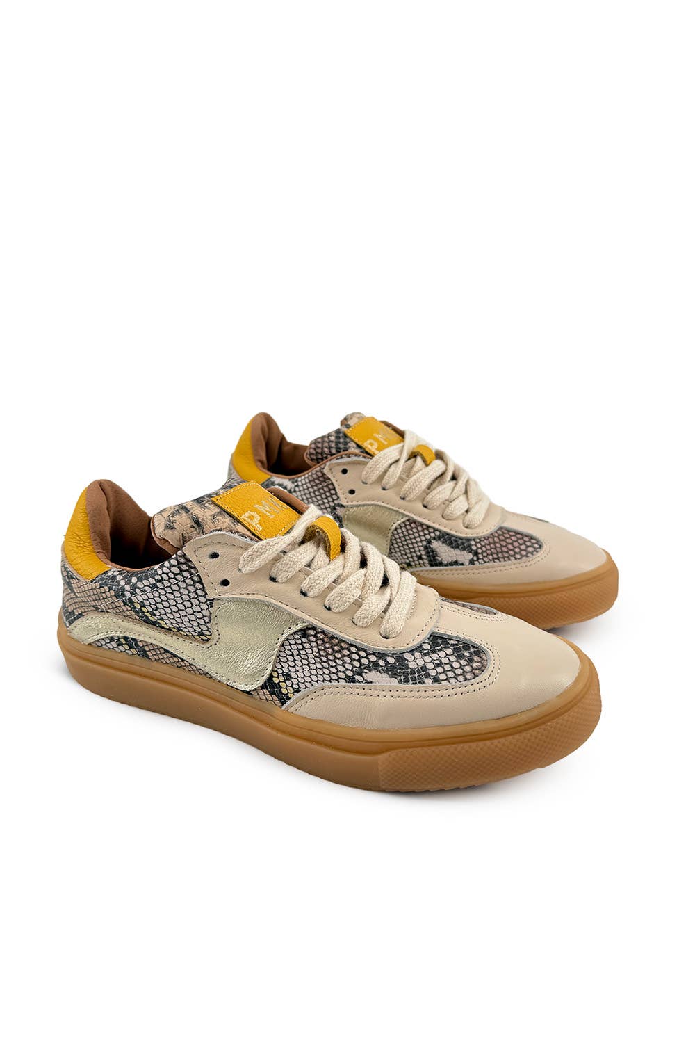 PMK SHOES - Vente Baskets tendance – femme - Novalis - Sable - Baskets en cuir de vache fait main8