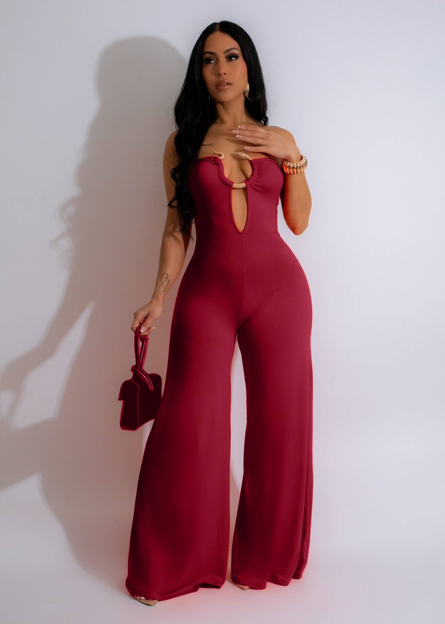 5besties inc - Wholesale Jumpsuit - Women's - STRAPLESS WIDE LEG JUMPSUITS4