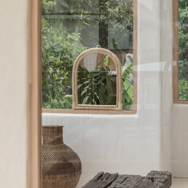 Village Thrive - Wholesale Wall Mirror - Arch Rattan Mirror3