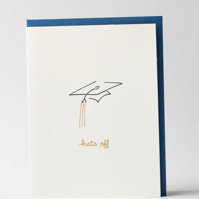 Albertine Press - Wholesale Graduation Card - Hats Off Greeting Card