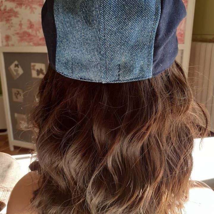 La Fabrique de Zazou – wholesale Newsboy/Schoolboy Hat - Dam – Denim platt keps