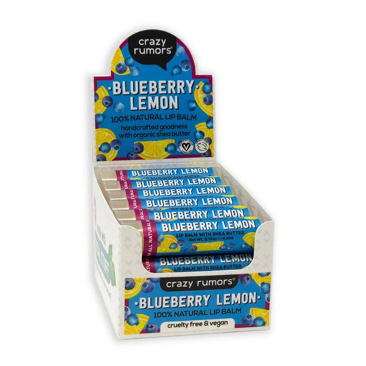 Crazy Rumors - Wholesale Lip Balm - All Natural, Vegan Blueberry Lemon Lip Balm2