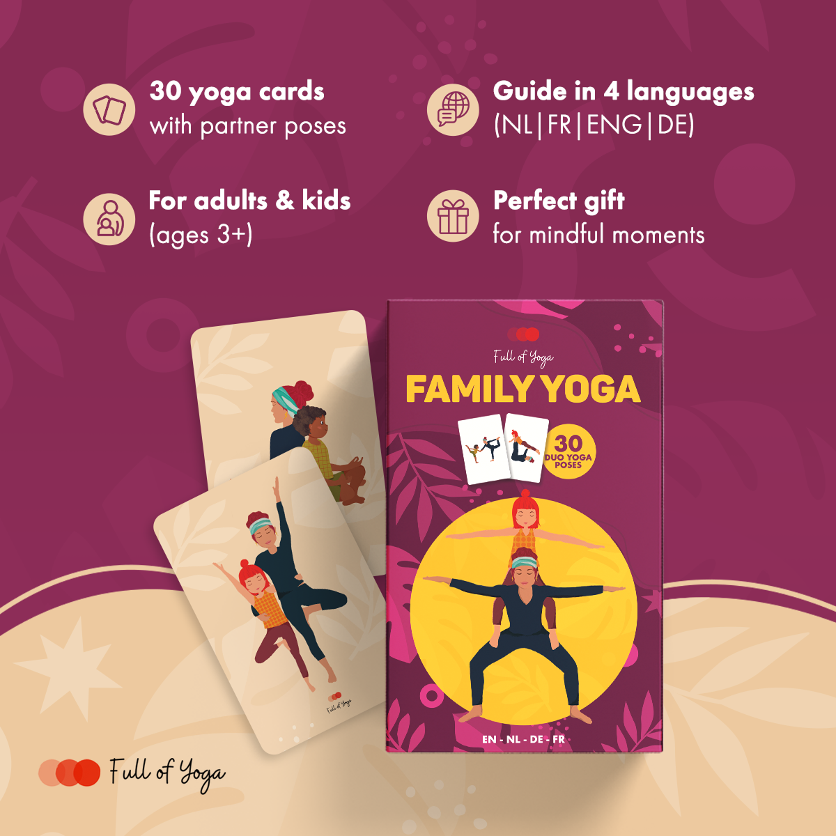 Full of Yoga - Wholesale Learning Cards - Kids & Baby - Familie Yoga Kaartenset – Samen Ontspannen & Verbinden4