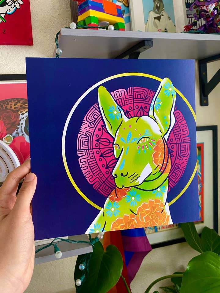 Xoloitzcuintli Kunstdruck | 10 x 10 in für den Großhandel von YAMZ: World of Color