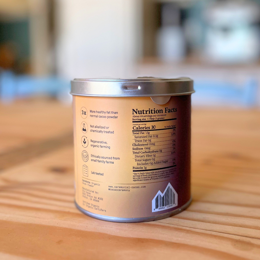 Ora Cacao - Wholesale Hot Cocoa Mix/Kit - Triple Fat Cacao Powder, 100% Cacao - Organic & Regenerative1