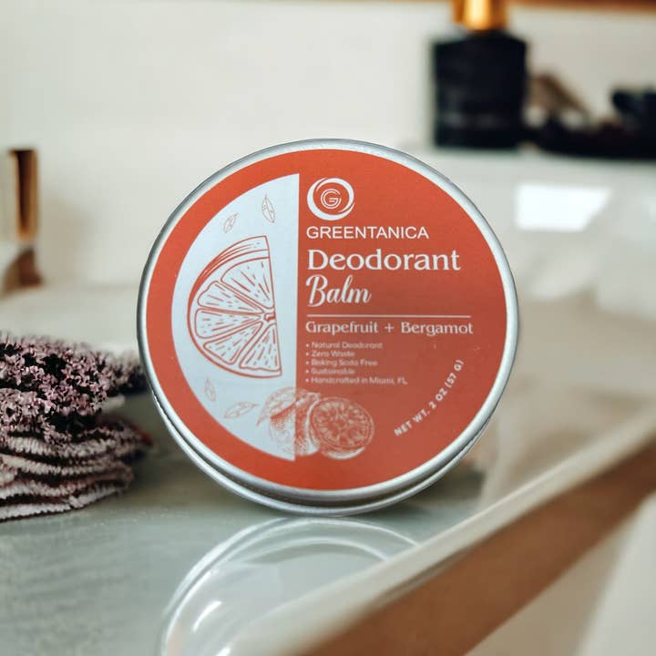 Greentanica - Wholesale Deodorant - Unisex - Grapefruit + Bergamot Vegan Deodorant Balm1