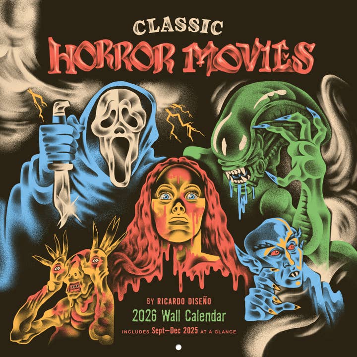 Chronicle Books - Wholesale Calendar - Classic Horror Movies 2026 Wall Calendar0
