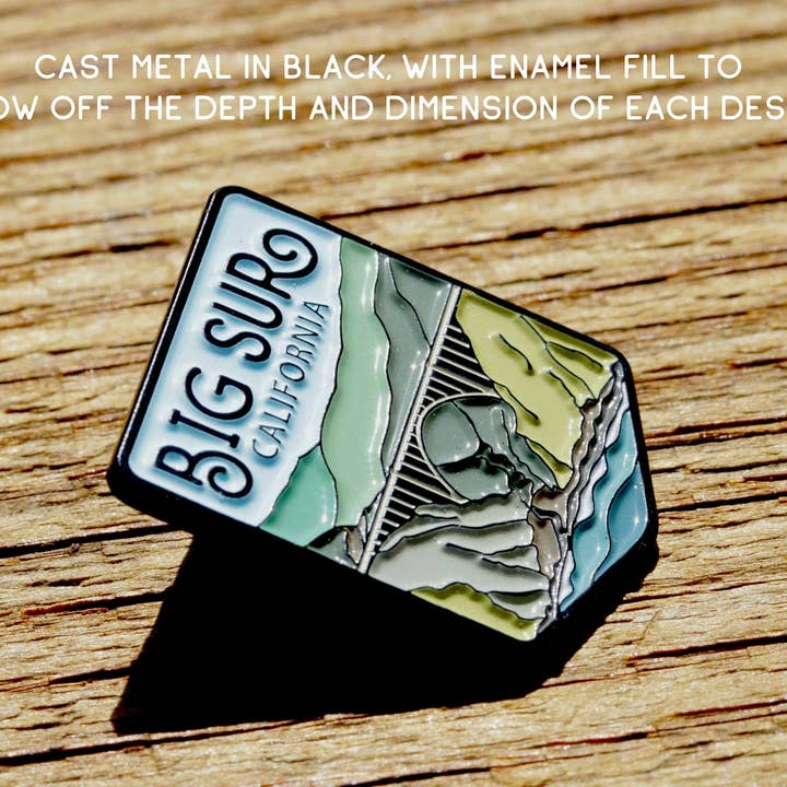 Squatchy - Wholesale Lapel Pin/Button - Big Sur California Enamel Pin5