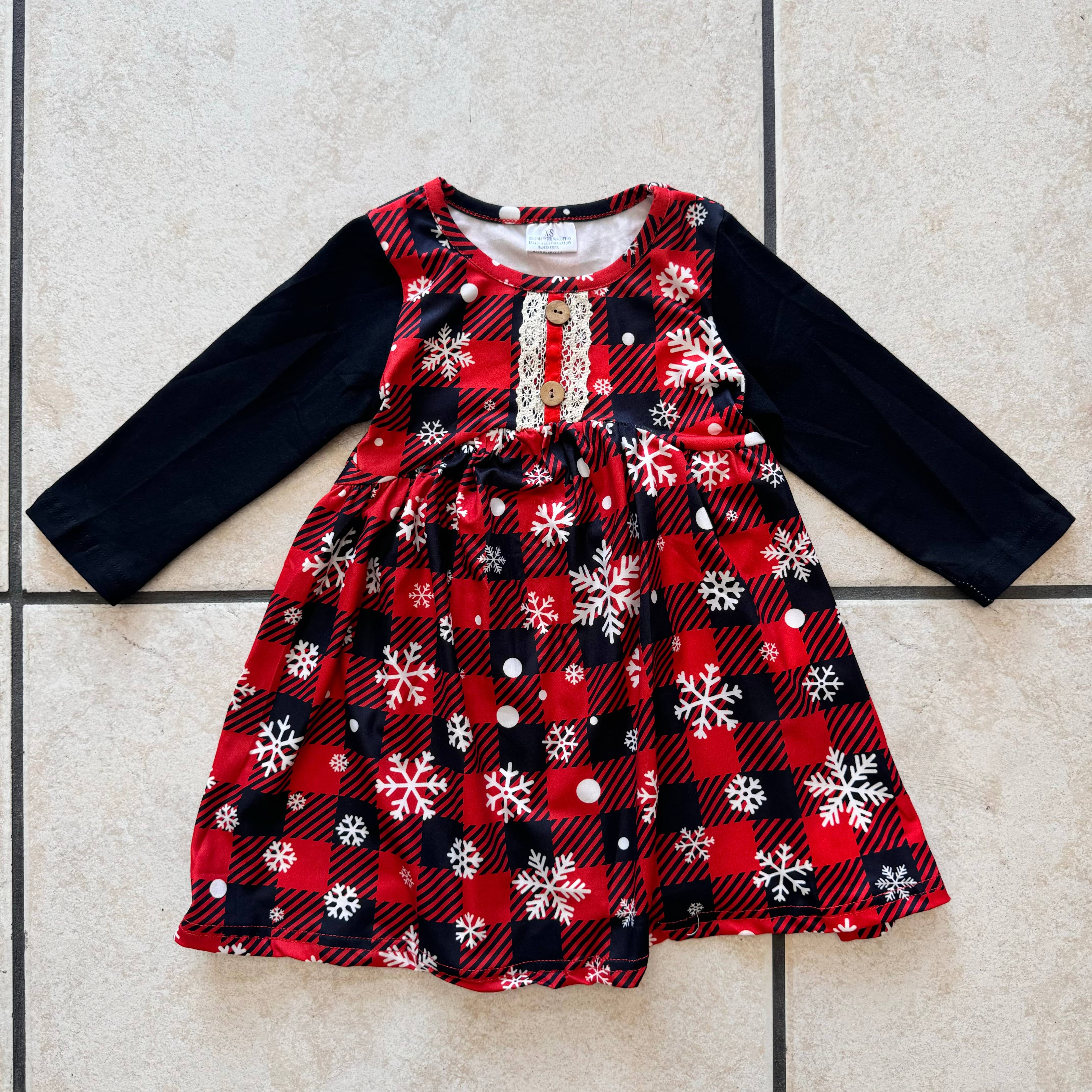 JJ BEBE LAND - Wholesale Dress - Kids - Girls Snowflake Dress0