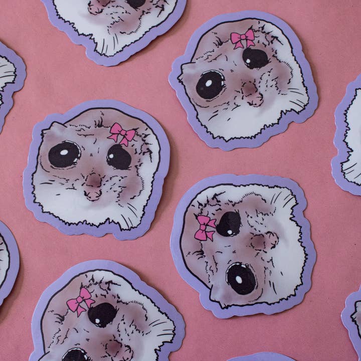 Doctor Scribble - Wholesale Sticker - Rat With Bow Meme Vinyl Sticker8