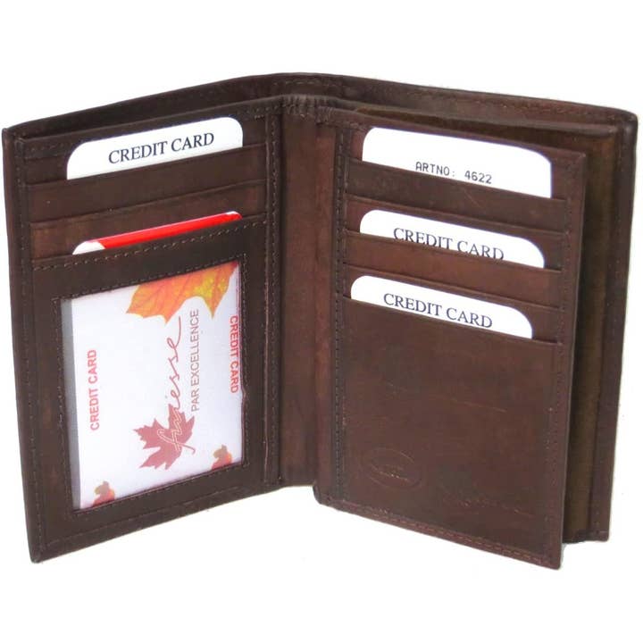 IGI CANADA - Wholesale Wallet - Men's - Genuine Leather RFID Badge Wallet for Firefighters #46227