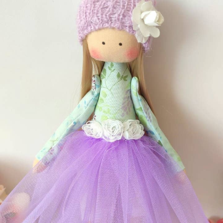 ChernikovaNataliya - Wholesale Doll - Kids - Handmade Lilac Ballerina Rag Doll, Fabric