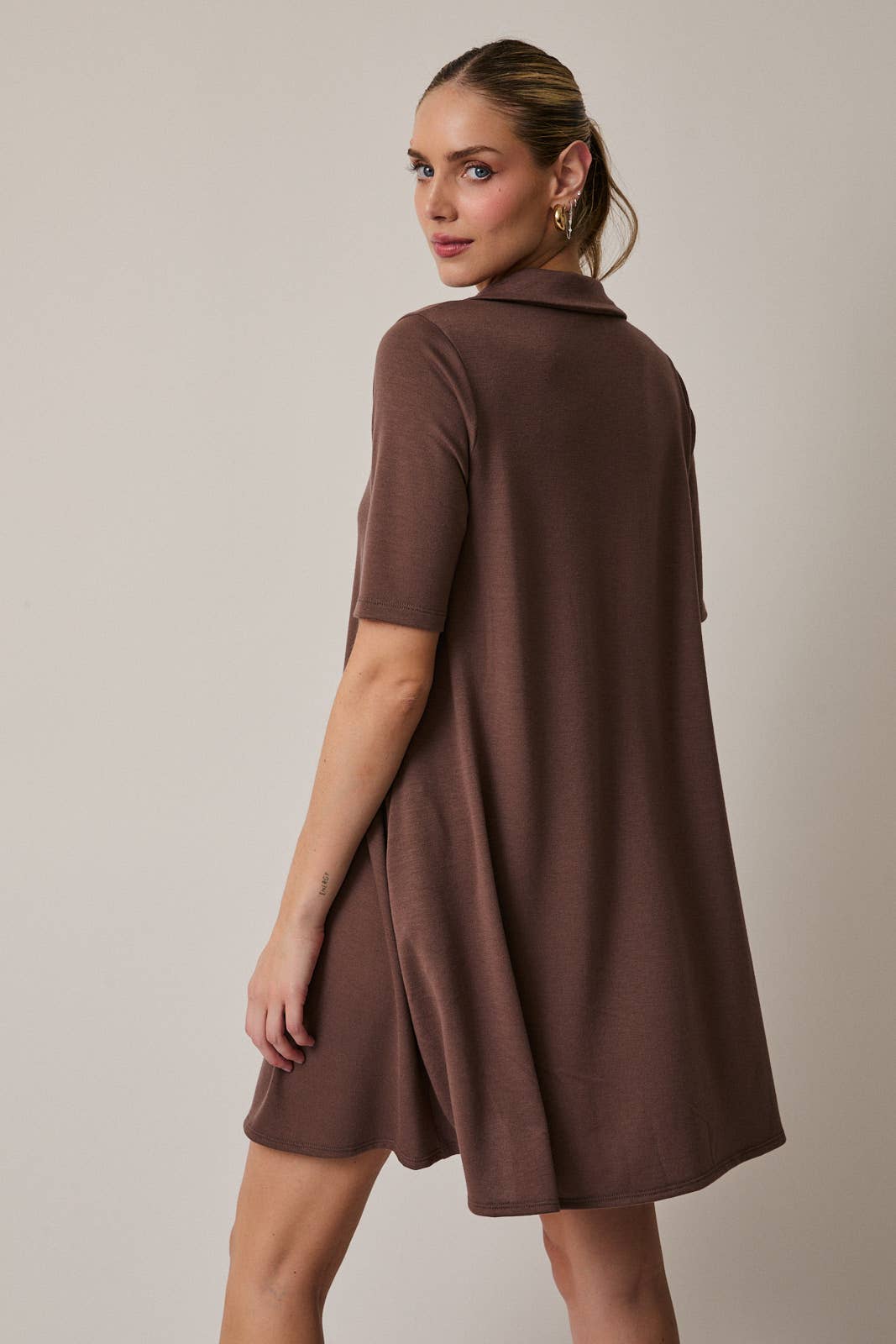 GILLI - Vente Robe – femme - Robe polo mini à manches mi-longues9