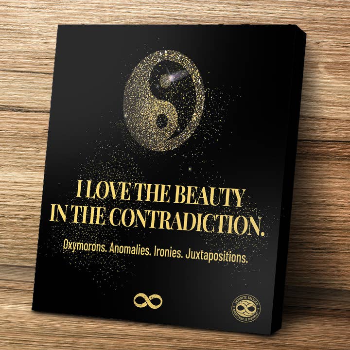 Beauty in Contradiction' Motivational Mounted Canvas Wall Art for wholesale by Infinite Soldier