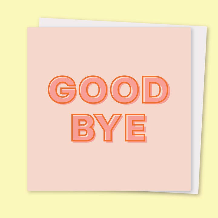 Goodbye Greetings Card for wholesale by Pom Pom Store