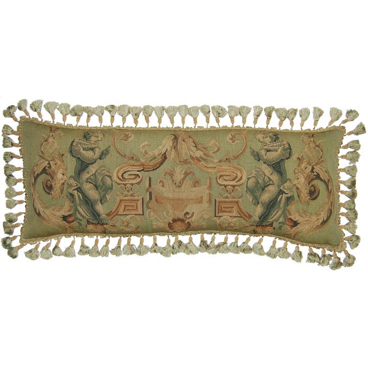 Provence Home - Wholesale Lumbar Pillow - Vintage Style Handmade Aubusson Decorative Throw Pillow