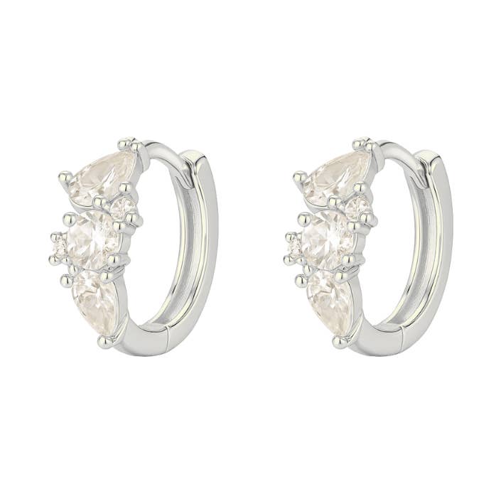 Cluster huggies clear/silver for wholesale by Smoothie London