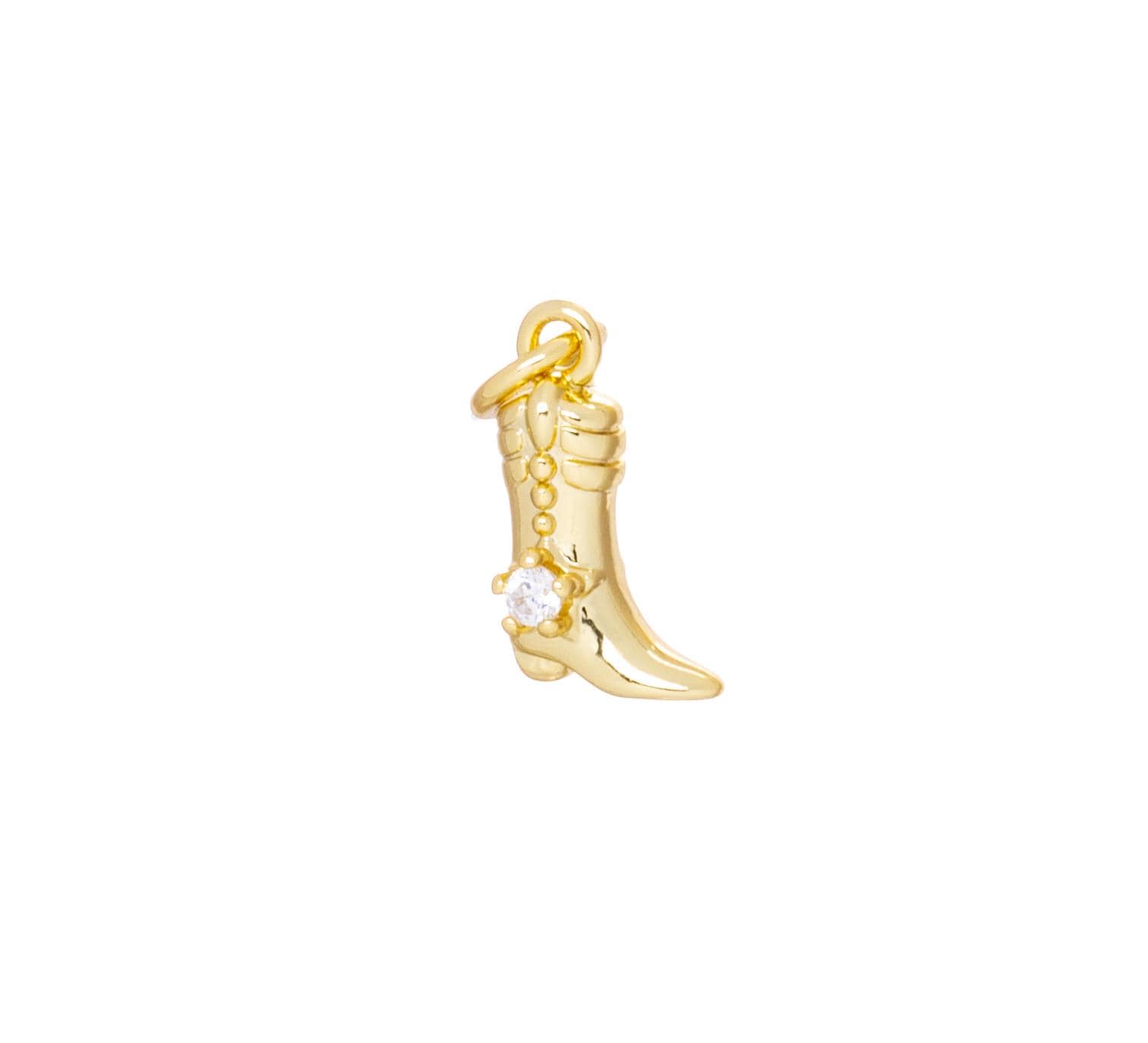 Jewel Pledge - Wholesale Individual Charm/Pendant - Cowboy Cowgirl Boot Charms & Pendants CPG2058-CPS20581