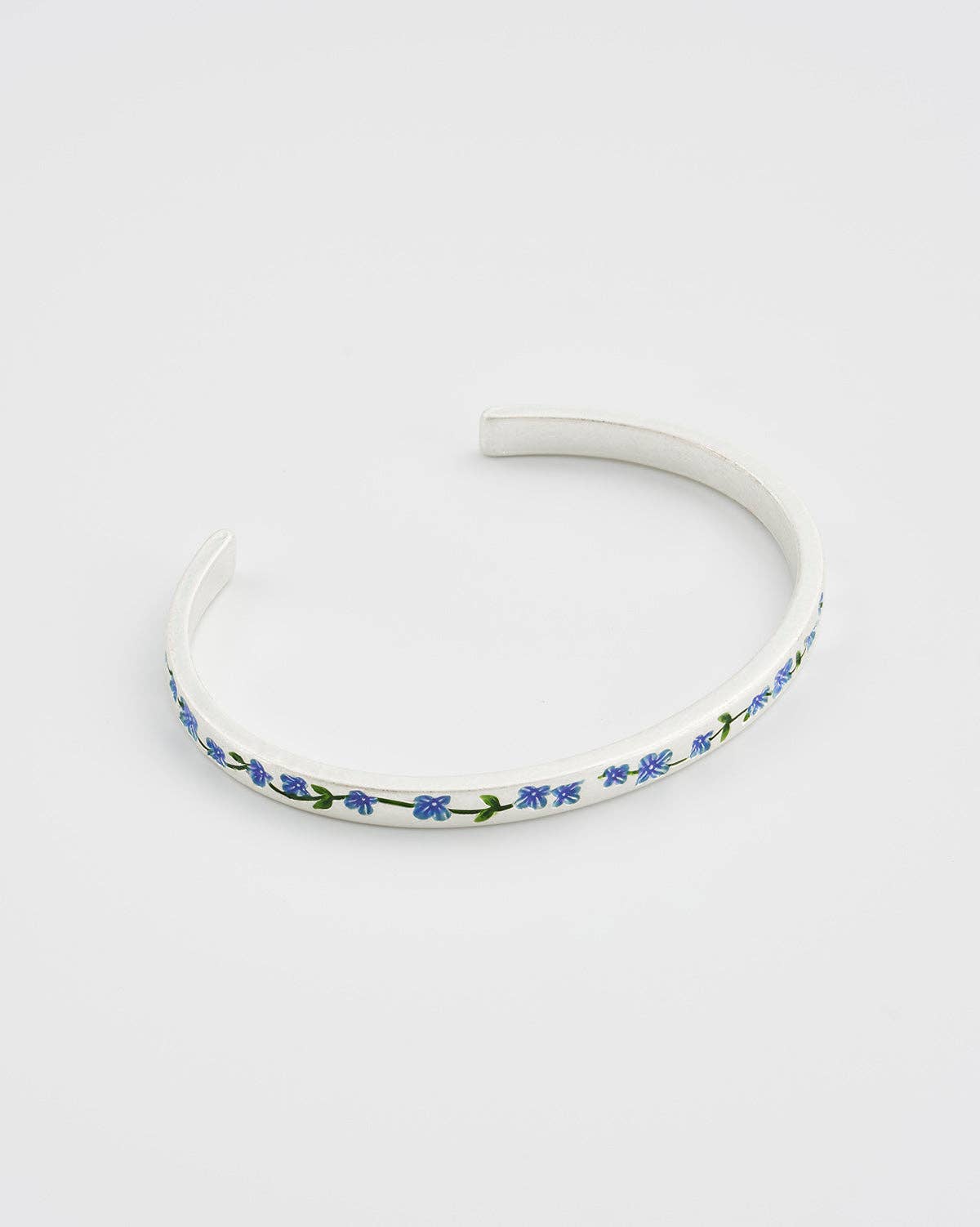 Fable England - Wholesale Cuff Bracelet - Forget Me Not Silver Bangle4