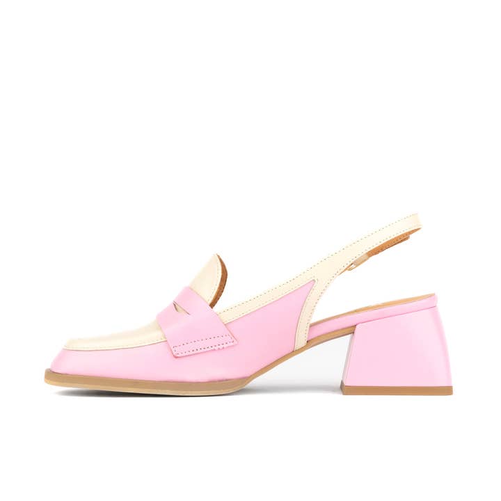 Embassy London - Wholesale Low Heels - Women's - Diana - Pink & Cream Pastel2
