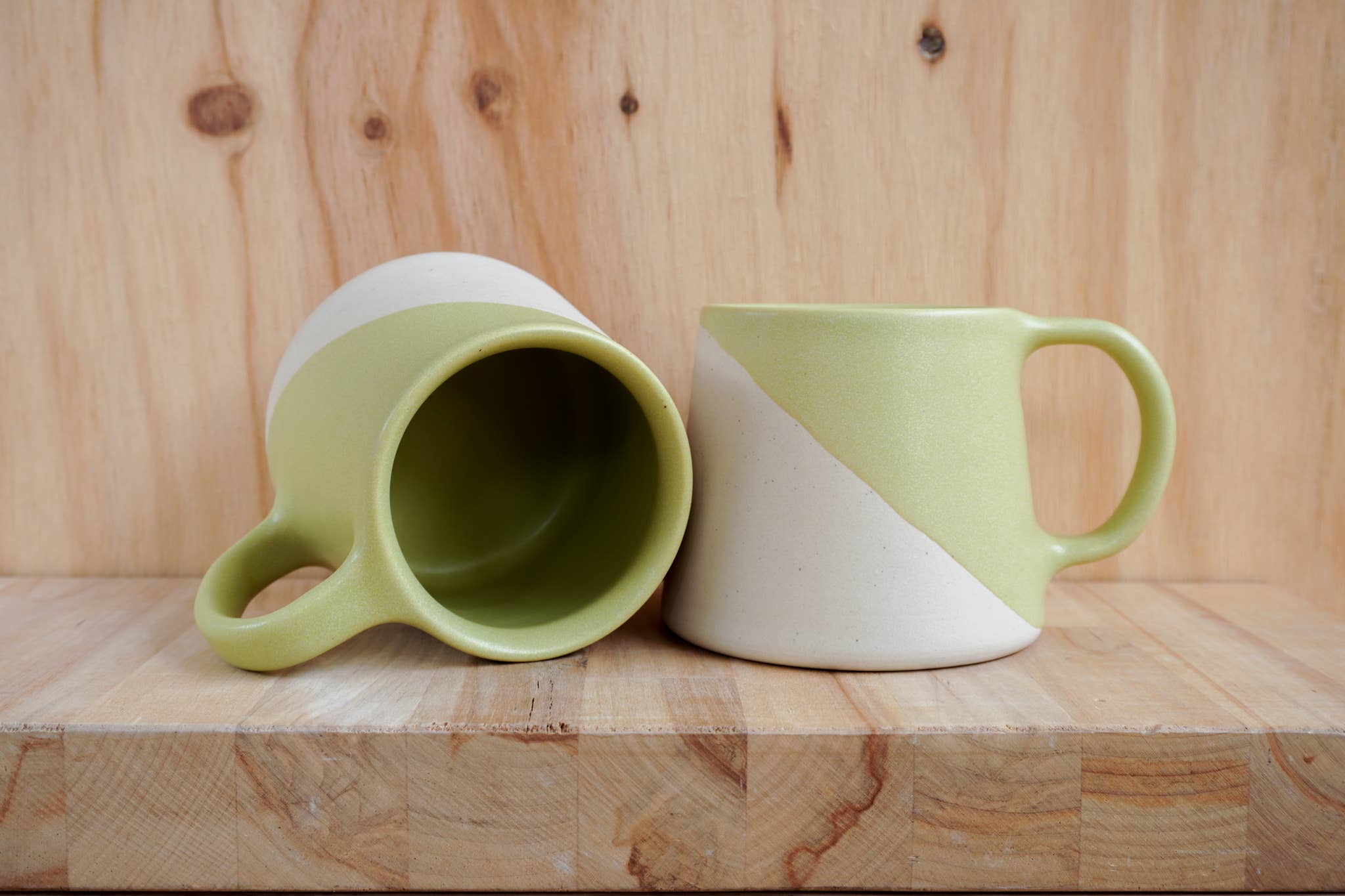 Shelby Page Ceramics - Wholesale Coffee Mug - Classic Taper Mug - Angle Dip16