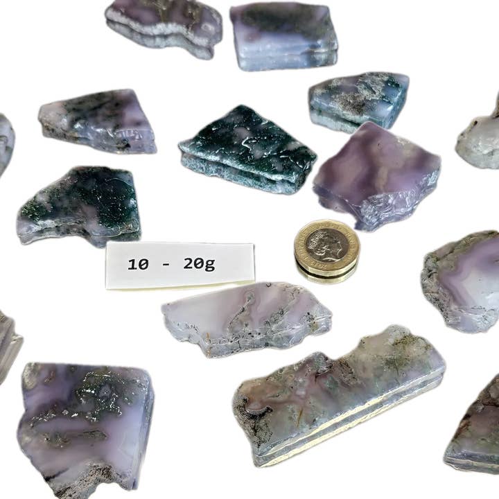 Distinction Crystals - Wholesale Spiritual Stone/Crystal - Purple Moss Agate Crystal Slices3
