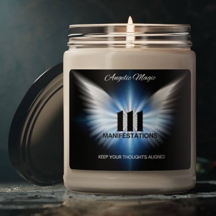 Angel Number 111 Manifestation Soy Candle for wholesale by Angelic Magic