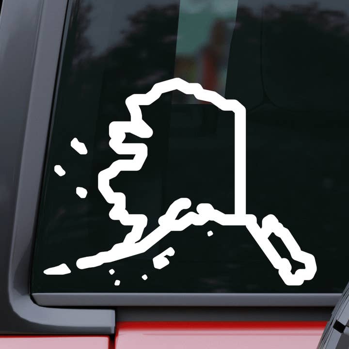 Alaska Outline Bil- och Laptopdekal för wholesale av AO Designs LLC