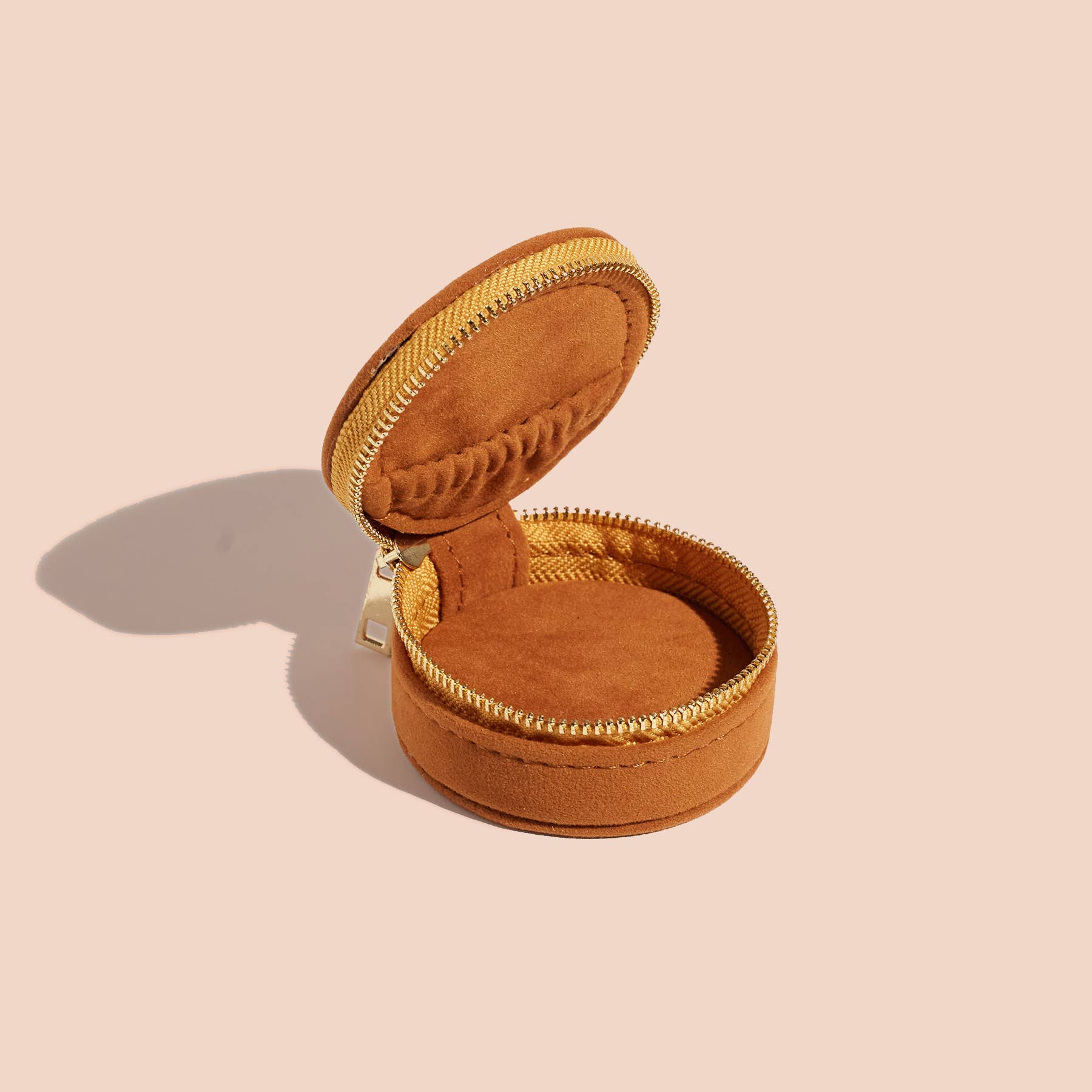 cai & jo - Wholesale Jewelry Box/Organizer - Mini Travel Jewellery Case in Burnt Orange1