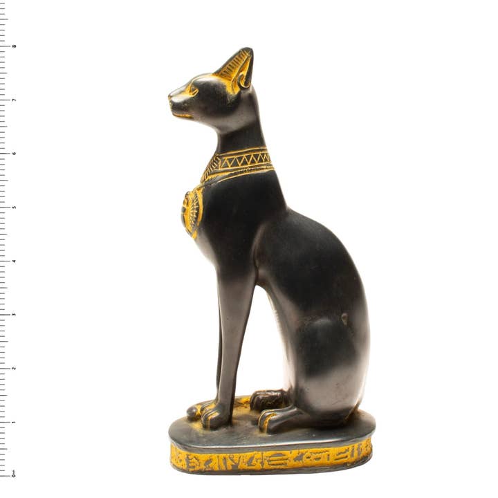 Discoveries, Inc. - Wholesale Decorative Figurine - Bastet Cat Statues - Black & Antique Gold - Egyptian Goddess3