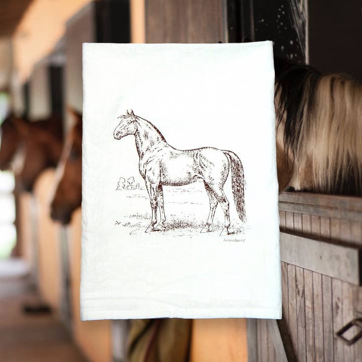 Green Bee Tea Towels - Wholesale Tea Towel - Horse Kitchen Towel | Tea Towels | Flour Sack Dish Towels3
