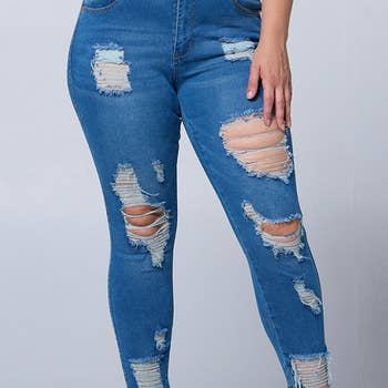 Factory Wholesale Plus Size Women Clothing Fashion Ripped Jeans Stretch Denim  Pants for Girls - China Women Fashion Clothing 2020 and Jeans price
