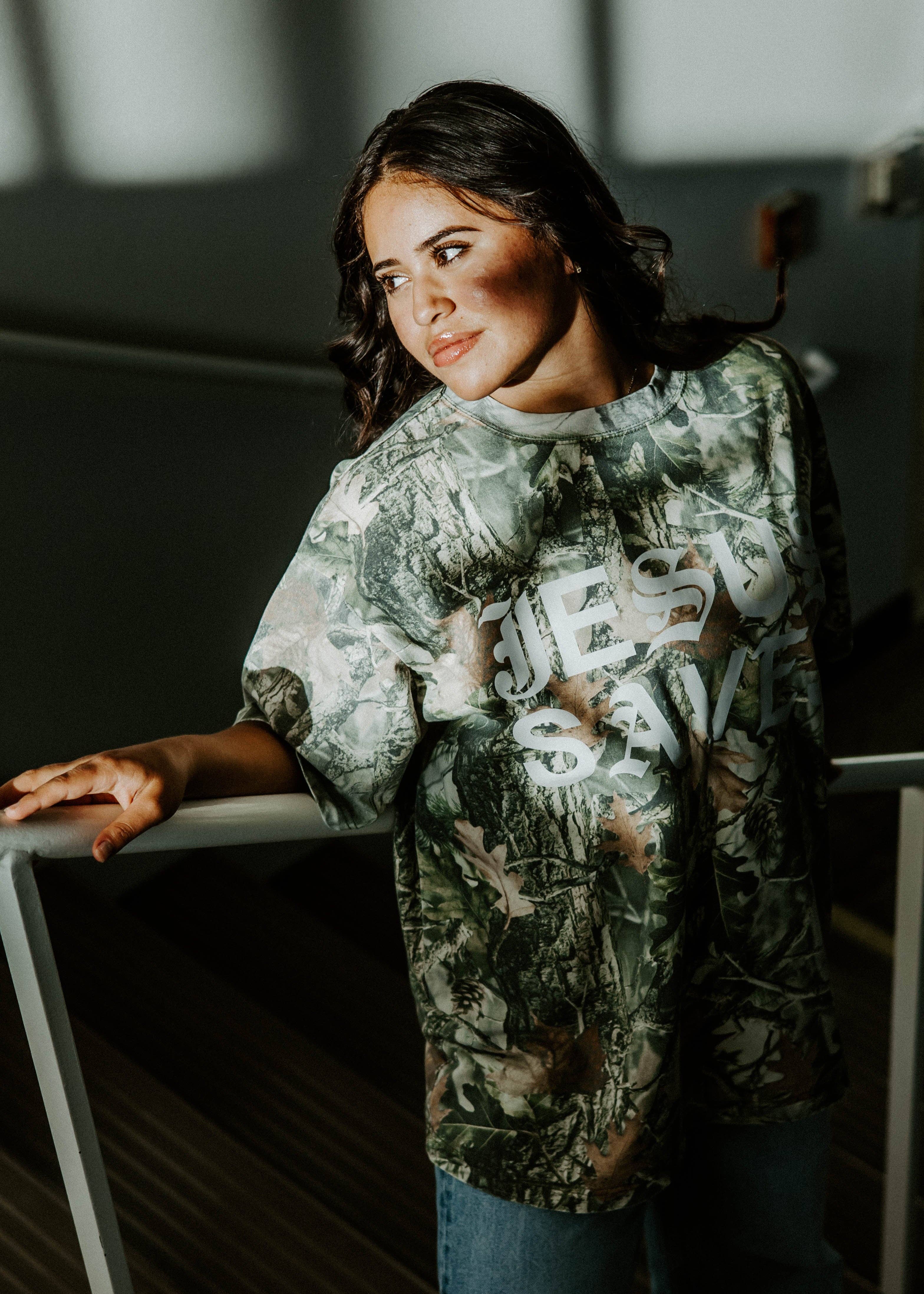 Sage Jesus Saves Unisex Camo for wholesale on Faire4