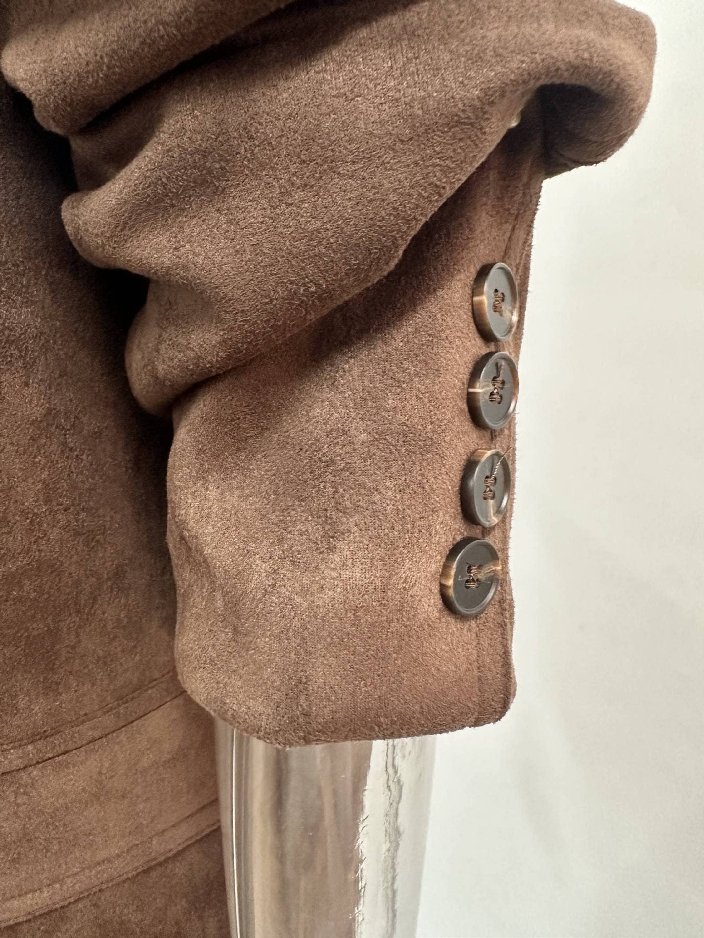 HIDDENBRAND - Wholesale Blazer - Women's - vintage oversized suede lapel blazer in brown3