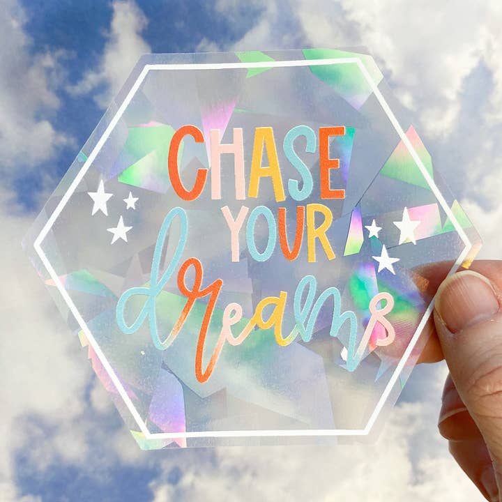 Adhesivo Chase Your Dreams Suncatcher para venta al por mayor de Hale Yeah Design Co.