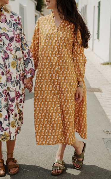 Curiosity Lab - Wholesale Dress - Women's - Night Dress Straight cut long sleeve Indian cotton28