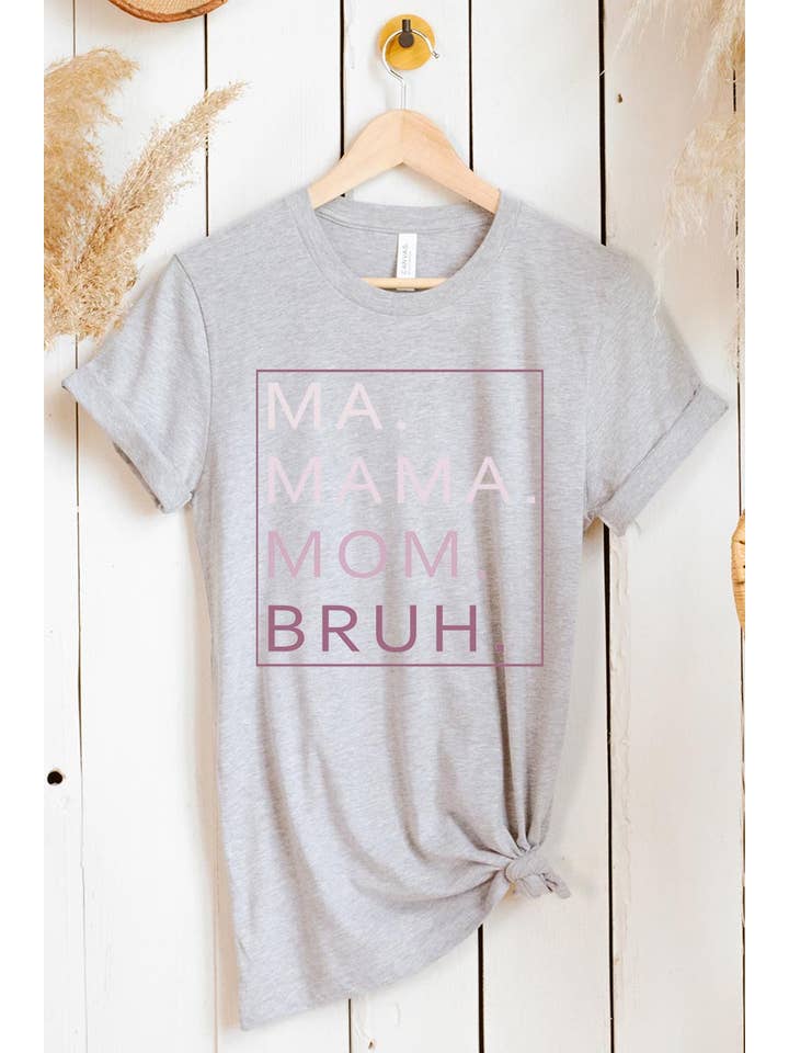 COLORBEAR - Wholesale Screen Printed T-Shirt - Women's - MA,MAMA,MOM,BRUH,MOTHER'S DAY UNISEX SHORT SLEEVE,GRAPHIC1